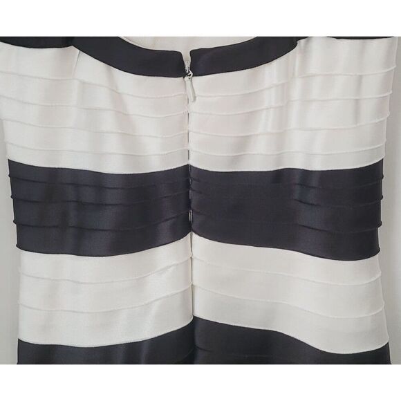 BCBGMAXAZRIA Strapless Tiered Dress in Black & White Size 2 - Picture 10 of 11